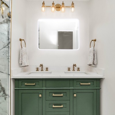 Зеркало для ванной комнаты 800х600 DEVIT ACQUA 5257281, с тачсенсором и подсвидетелем LED.