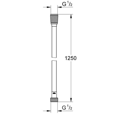 Душевой шланг 1,25м Grohe 28362KF1, черный