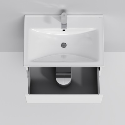 Тумба с раковиной подвесная AM.PM M85-FHX0653-WC0653WG38 X-Joy, (65 см, 1 ящик, 2 дверцы, белый глянец)