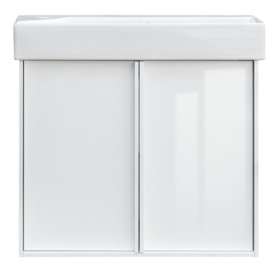 Тумба 65 с умывальником и сифоном DEVIT QUADRA 083065W(белая глянцевая) Тумба 65 с умывальником и сифоном DEVIT QUADRA 083065W(белая глянцевая)