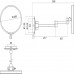 Зеркало косметическое настенное EMCO 1094 060 13 (203 мм с LED подсветкой, выключатель сенсор касания, увеличение х3, подключение через кабель, скользящая температура света, хром)