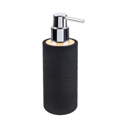Дозатор для мыла AWD Ksanti AWD02191721 (пластик, бамбук, черный)