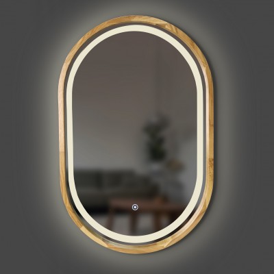 Зеркало с подсветкой Luxury Wood Freedom SLim LED (дуб натуральный, 550 мм х 850 мм)
