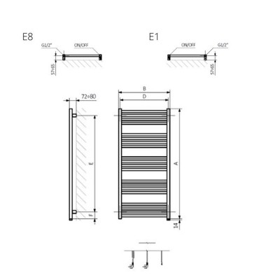 Полотенцесушитель электрический Terma Fiona WWFIE090050K9M5E8P One (900*500, цвет черный мат, скрытое подключение справа) Полотенцесушитель электрический Terma Fiona WWFIE090050K9M5E8P One (900*500, цвет черный мат, скрытое подключение справа)