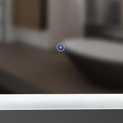 Зеркало для ванной комнаты 800х600 DEVIT ACQUA 5257281, с тачсенсором и подсвидетелем LED.