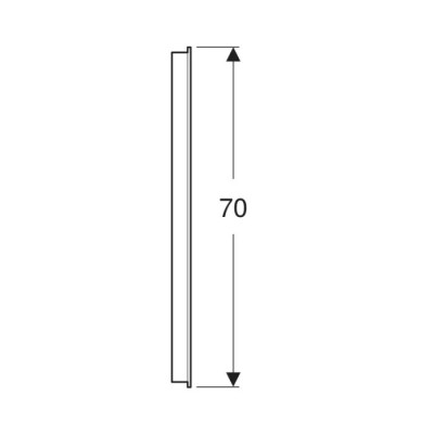 Зеркало 70см Geberit Option Basic Square 502.806.00.1, подсветка сверху по горизонтали