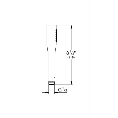 Ручной душ Grohe Cosmopolitan Stick 22126KF0 EUPH, черный Ручной душ Grohe Cosmopolitan Stick 22126KF0 EUPH, черный