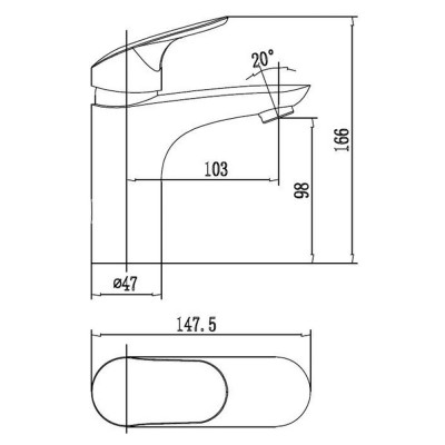 Смеситель для раковины AM.PM F8093000 LIKE