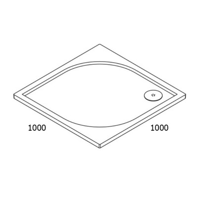 Душевой поддон 1000x1000 мм SAN SWISS WAQ100004 TRACY