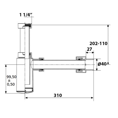 Сифон для раковины DEVIT DEV001586 (хром, подключение 1/4'', выпуск d32/d40) Сифон для раковины DEVIT DEV001586 (хром, подключение 1/4'', выпуск d32/d40)