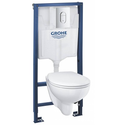 Инсталляция Grohe Rapid SL + подвесной унитаз безободковый + крышка Soft close