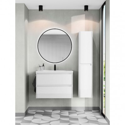 Тумба ROYO C0072482 (125067+126223) Sansa 70 см + раковина Enzo, белый глянец