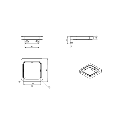 Держатель для дозатора жидкого мыла DEVIT COMFORT 2.0 (3255123)