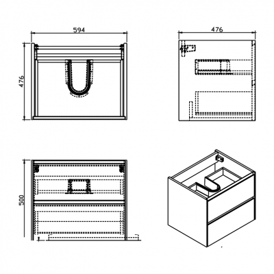 Тумба подвесная DEVIT CITY 0020160G с умывальником 60 см Тумба подвесная DEVIT CITY 0020160G с умывальником 60 см