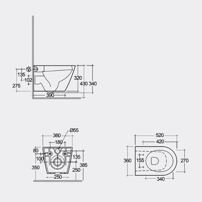 Унитаз подвесной RAK Ceramics FEELING RSTSC3901504+RST23504A (с крышкой Duroplast, SLIM, Soft Close, Quick Release, Rimless, черный матовый) Унитаз подвесной RAK Ceramics FEELING RSTSC3901504+RST23504A (с крышкой Duroplast, SLIM, Soft Close, Quick Release, Rimless, черный матовый)