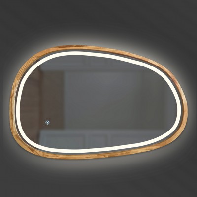Зеркало ассиметричное 550х850мм с LED и сенсором Luxury Wood Dali, дуб натуральный