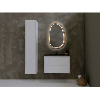 Зеркало асимметричное 500х800мм Luxury Wood Dali, (LED, дуб натуральный)