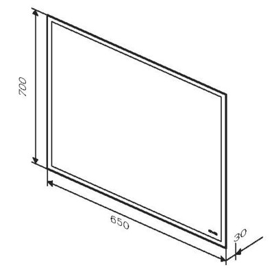 Настенное зеркало с контурной LED-подсветкой 65 см AM.PM M91AMOX0651WG38 Gem