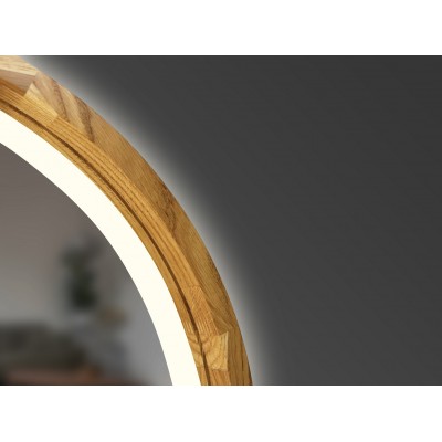 Зеркало с подсветкой Luxury Wood Freedom SLim LED (дуб натуральный, 500 мм х 800 мм)