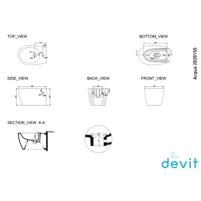 Биде DEVIT Acqua 2020155