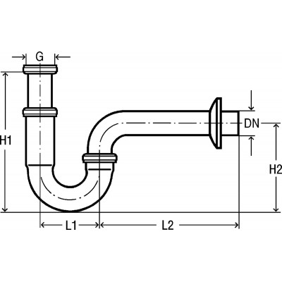 Сифон трубный для умывальника 1 1/4, хром Сифон трубный для умывальника 1 1/4, хром