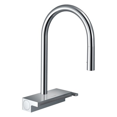 Смеситель для кухни с выдвижным душем Hansgrohe AQUNO SELECT M81 73831000, (3jet, sBox, хром)