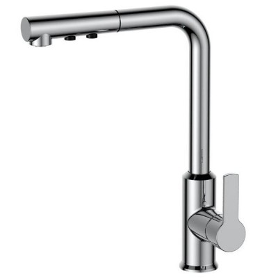 Смеситель для кухни с выдвижным изливом Volle BRAVO M 1550.110201, cromo