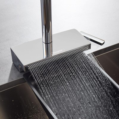 Смеситель для кухни с выдвижным душем Hansgrohe AQUNO SELECT M81 73831000, (3jet, sBox, хром)