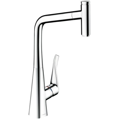 Смеситель для кухни с выдвижным изливом Hansgrohe Metris Select 14884000