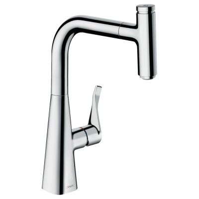 Смеситель для кухни с выдвижным изливом Hansgrohe Metris Select 14857000