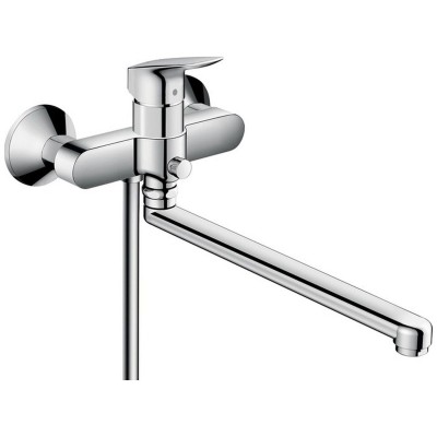 Смеситель для ванны с длинным изливом Hansgrohe LOGIS 71402000, хром