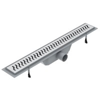 Линейный трап 700мм, система сухой затвор, с решеткой "волна" Линейный трап 700мм, система сухой затвор, с решеткой "волна"