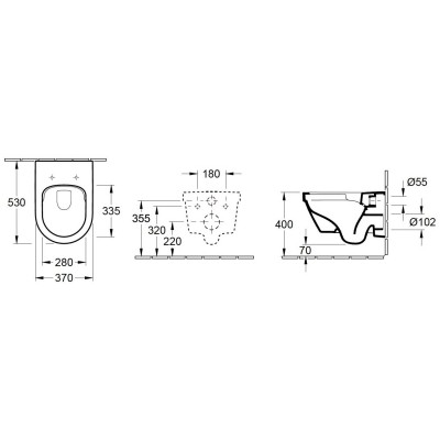 Унитаз подвесной Villeroy&Boch ARCHITECTURA NEW DirectFlush, в комплекте с сидением с функцией Slow closing (4694HR01)