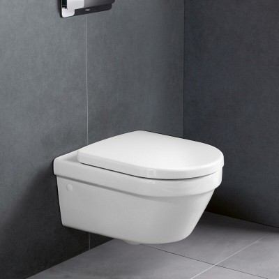 Унитаз подвесной Villeroy&Boch ARCHITECTURA NEW DirectFlush, в комплекте с сидением с функцией Slow closing (4694HR01)
