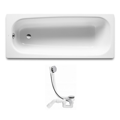 Ванна прямоугольная Roca CONTINENTAL 170*70см + VIEGA SIMPLEX сифон для ванны автомат (285357)