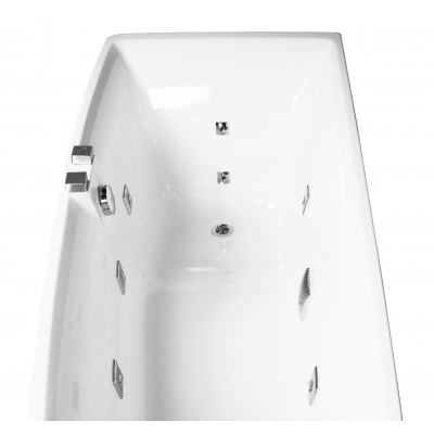 Ванна асимметричная с гидромассажем Volle 12-88-102/L 170*75*63см, левая
