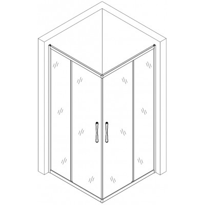 Душевая квадратная кабина без поддона ODRA N90GB BRAVO