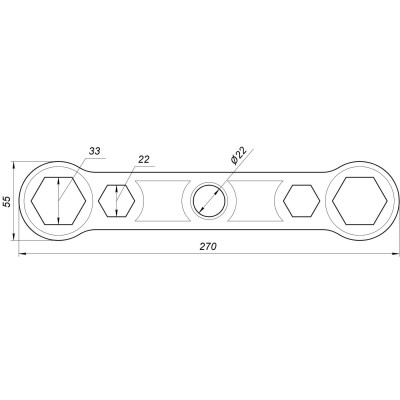 Ключ монтажа футорок CRISTAL NR-1015 Ключ монтажа футорок CRISTAL NR-1015