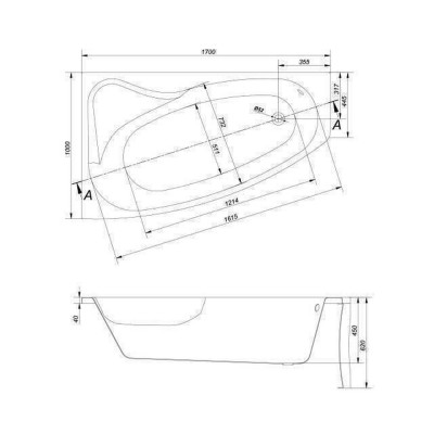 Ванна угловая Cersanit LORENA 150Х90, левая