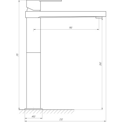 Смеситель для умывальника TOPAZ SARDINIA TS 08223-H20-BB