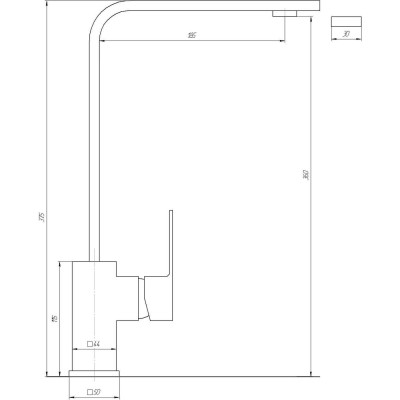 Смеситель для кухни Globus Lux SHK-203S-M