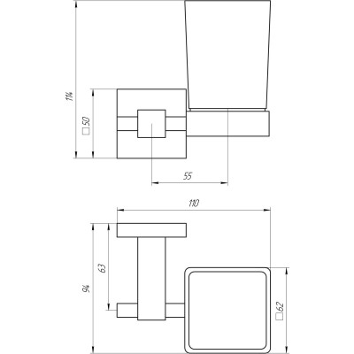 Стакан одинарный Globus Lux SQ 9409 SUS304
