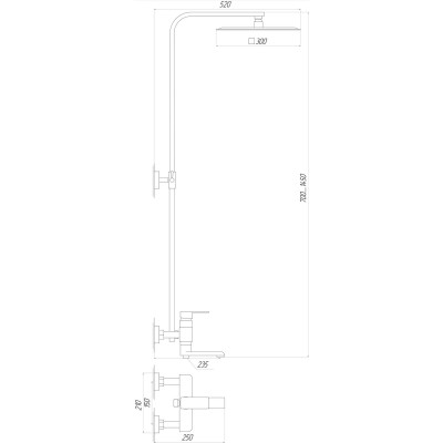 Душевая система Globus Lux MILANO GLM-0007
