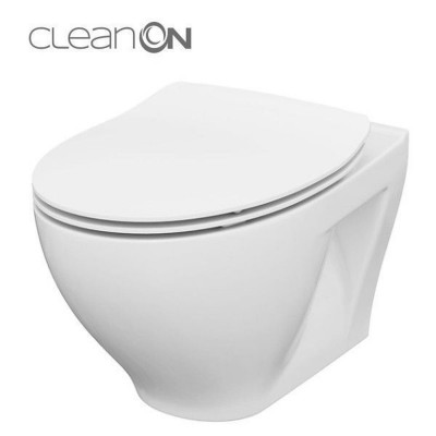 Унитаз подвесной Cersanit 934 MODUO CLEAN ON в комплекте с сиденьем дюропласт MODUO SLIM LIFT