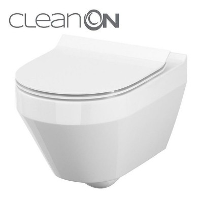 Унитаз подвесной Cersanit В216 CREA CLEAN ON OVAL с сиденьем дюропласт лифт SLIM