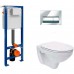 Комплект инсталляции CET Cersanit B206 AQUA 02 MECH + унитаз DELFI крышка с микролифтом + кнопка PRESTO (хром блеск)