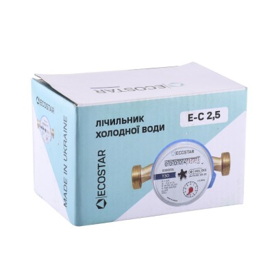 Счетчик холодной воды ECOSTAR DN15 1/2" L110 E-C 2,5
