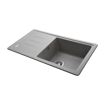 Гранитная мойка Globus Lux LUGANO серый камень 780x435мм-А0005 Гранитная мойка Globus Lux LUGANO серый камень 780x435мм-А0005