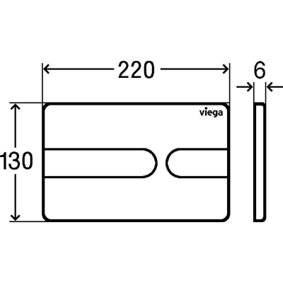 Панель смыва Prevista для бачков Visign for Style 23, хром, Viega 773052