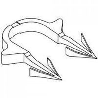 Гарпун-скоба для крепления трубы теплого пола Ø16, длина 40мм, белая (уп.100шт)